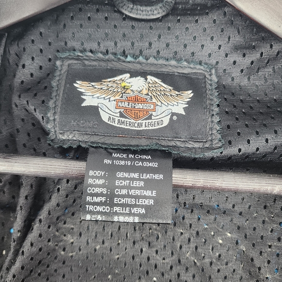 Harley-Davidson Kaleidoscope Leather Jacket Women's Size L - Picture 9 of 10